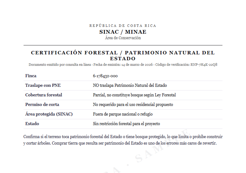 Sample Forestry / state-forest-patrimony check document