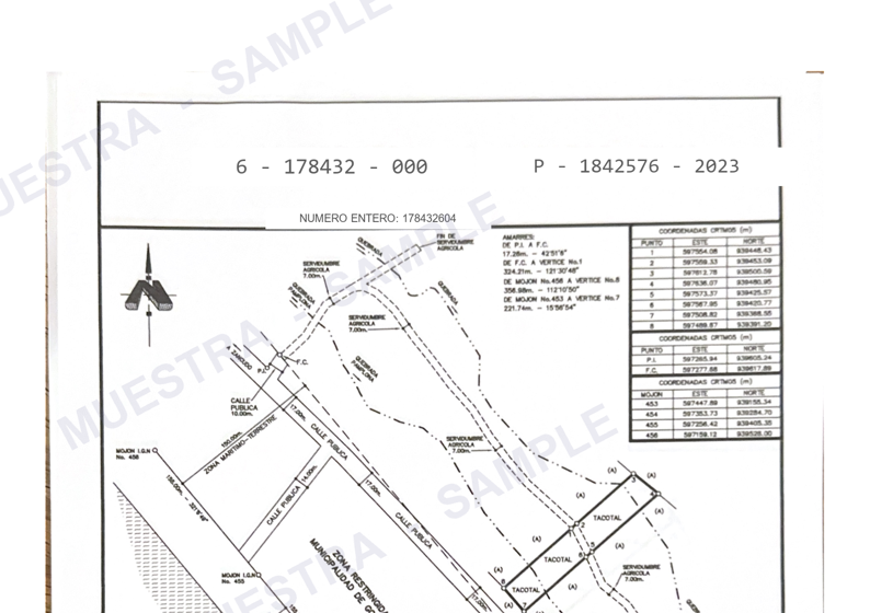 Sample Cadastral map copy document